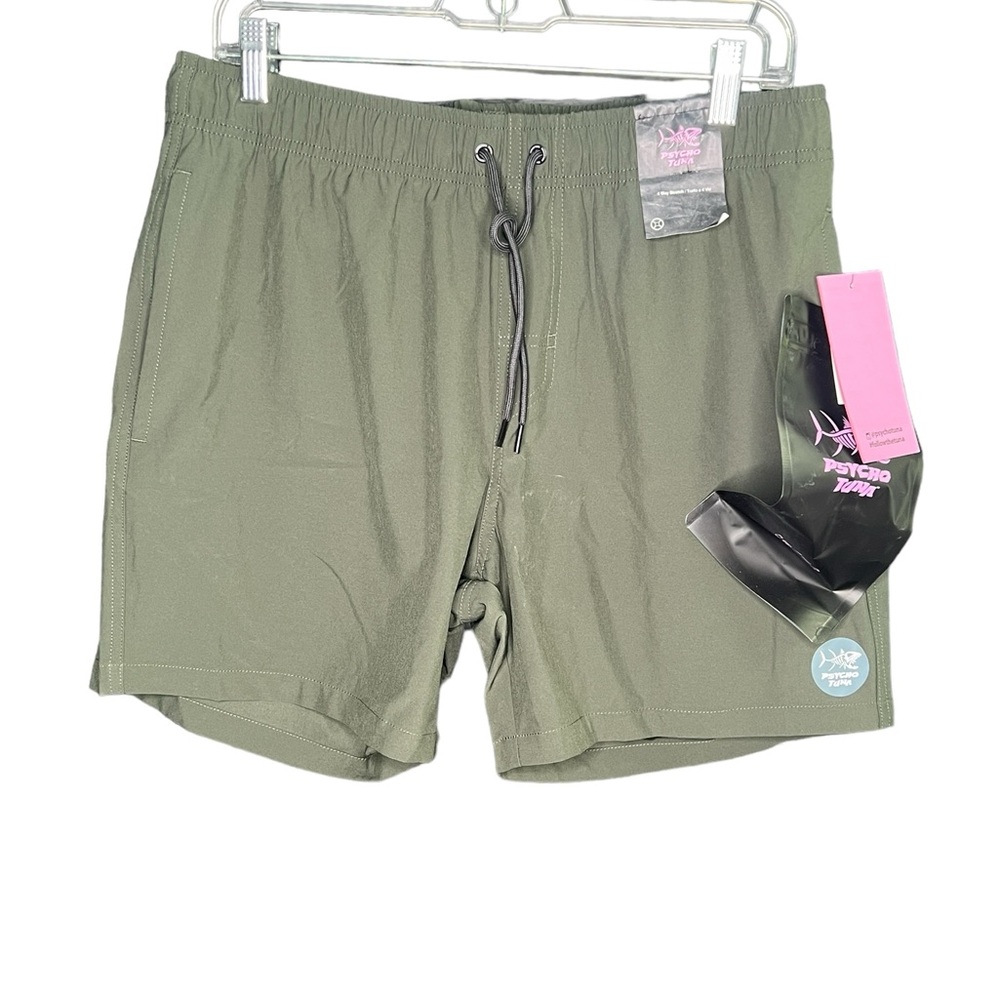 Psycho Tuna M green swim trunks